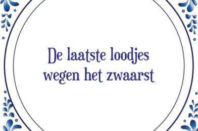 De laatste loodjes